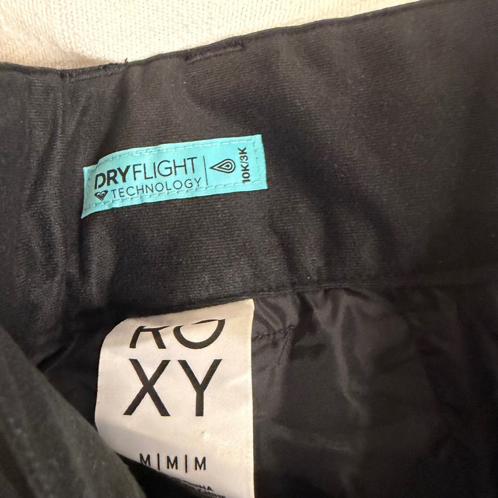 Roxy DryFlight 10K Black Snow Pants Womens Medium Ski Snowboard Insulated - Picture 3 of 9